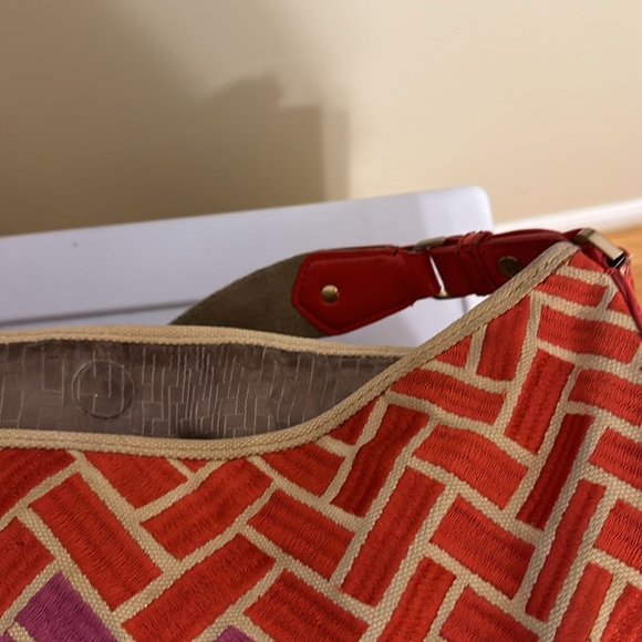 Cole Haan shoulder bag, orange, pink, and purple good condition - Picture 6 of 9